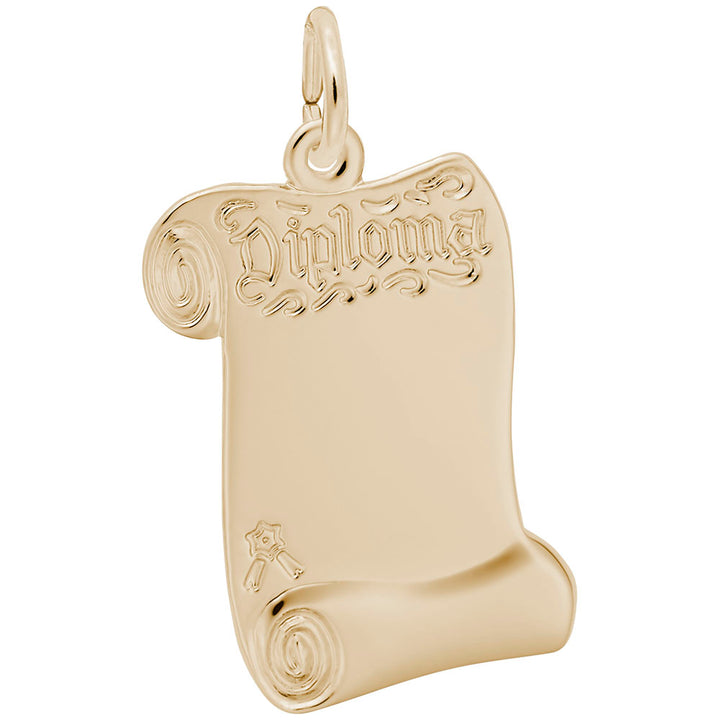 Rembrandt Charms Gold Plated Sterling Silver Diploma Charm Pendant
