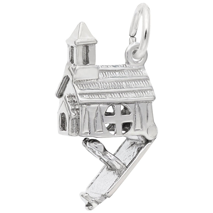 Rembrandt Charms Church Charm Pendant Available in Gold or Sterling Silver
