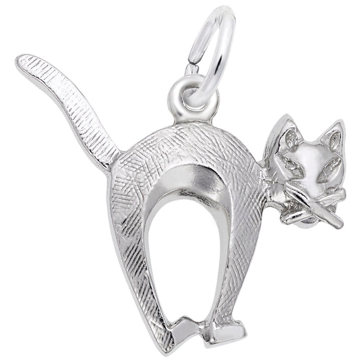 Rembrandt Charms Cat Charm Pendant Available in Gold or Sterling Silver