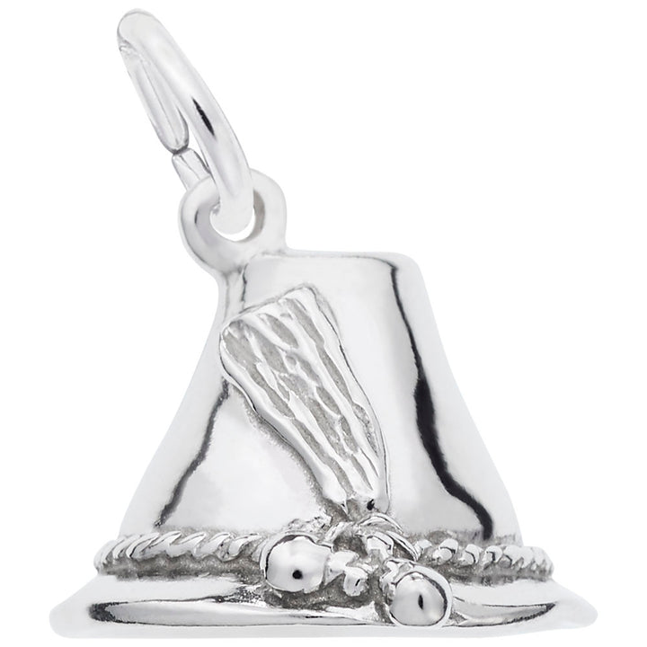 Rembrandt Charms Tyrol Hat Charm Pendant Available in Gold or Sterling Silver