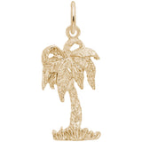 Rembrandt Charms Gold Plated Sterling Silver Palm Tree Charm Pendant