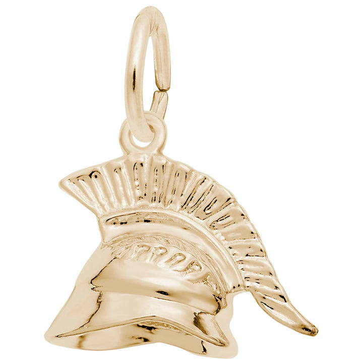 Rembrandt Charms Gold Plated Sterling Silver Roman Helmet Charm Pendant
