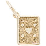 Rembrandt Charms Gold Plated Sterling Silver Card Charm Pendant