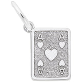 Rembrandt Charms Card Charm Pendant Available in Gold or Sterling Silver