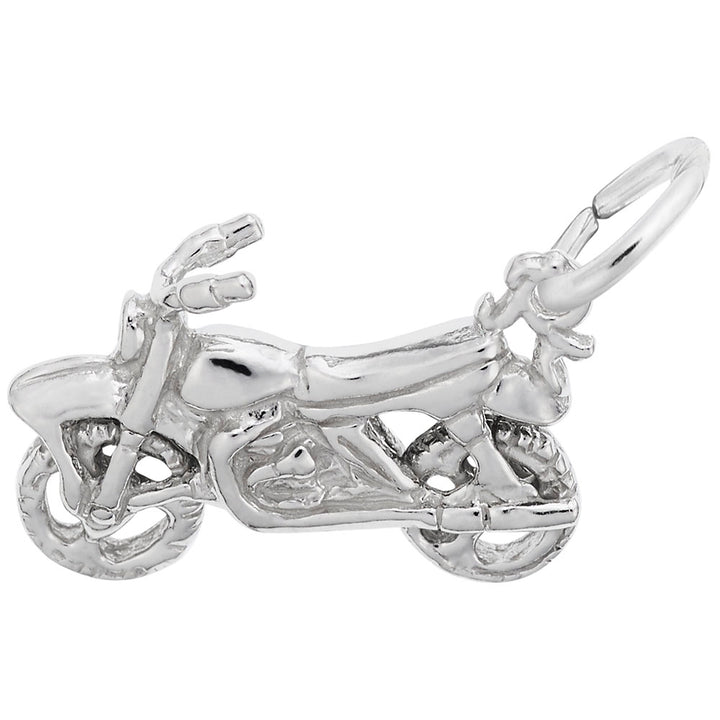 Rembrandt Charms Motorcycle Charm Pendant Available in Gold or Sterling Silver