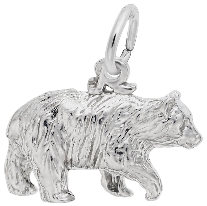 Rembrandt Charms Black Bear Charm Pendant Available in Gold or Sterling Silver