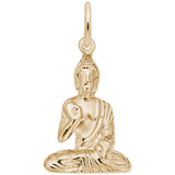 Rembrandt Charms Gold Plated Sterling Silver Buddha Charm Pendant