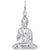 Rembrandt Charms Buddha Charm Pendant Available in Gold or Sterling Silver