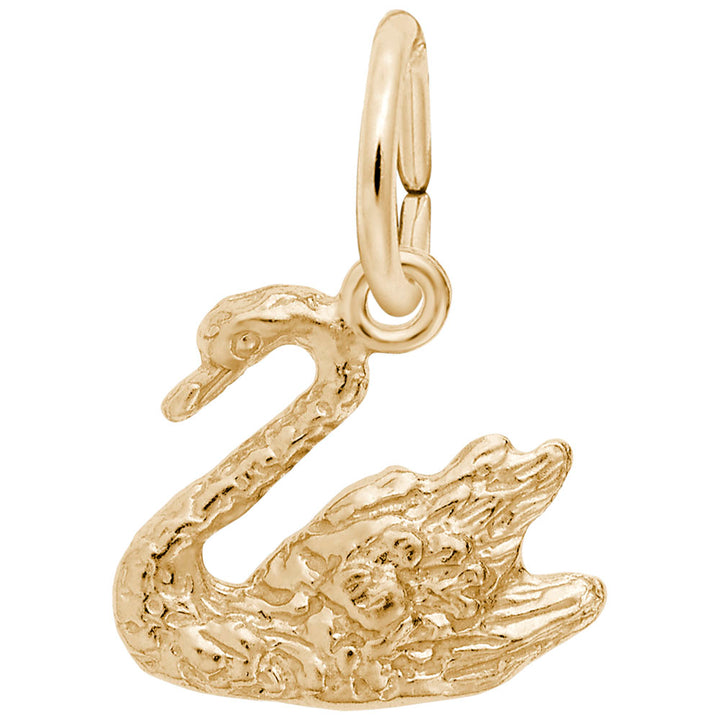 Rembrandt Charms 14K Yellow Gold Swan Charm Pendant