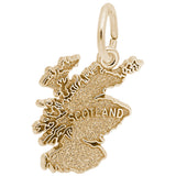 Rembrandt Charms Gold Plated Sterling Silver Scotland Map Charm Pendant