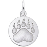 Rembrandt Charms 925 Sterling Silver Bear Paw Print Charm Pendant