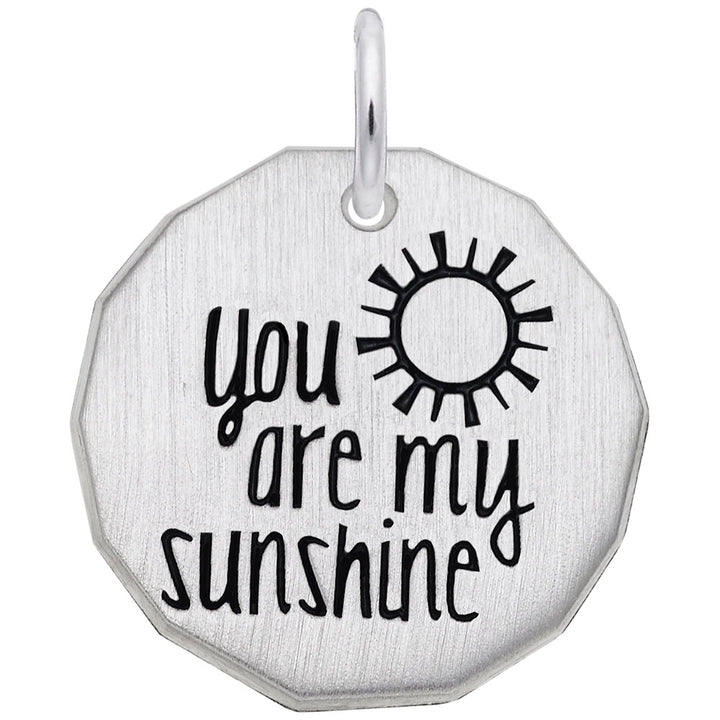 Rembrandt Charms 14K White Gold You Are My Sunshine Charm Pendant