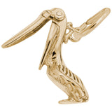 Rembrandt Charms Gold Plated Sterling Silver Pelican Charm Pendant