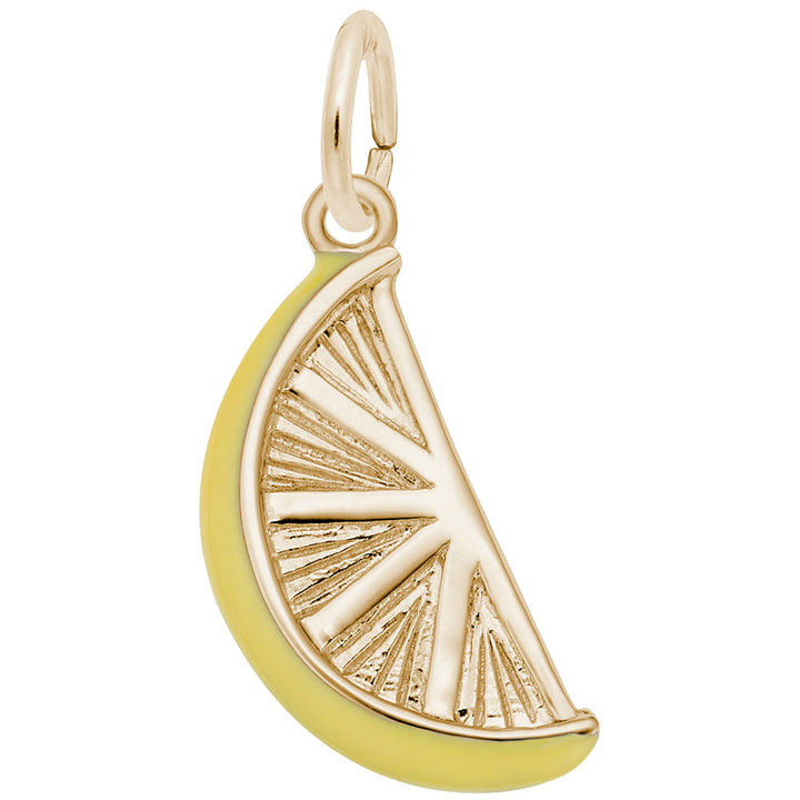 Rembrandt Charms Gold Plated Sterling Silver Lemon Slice Charm Pendant