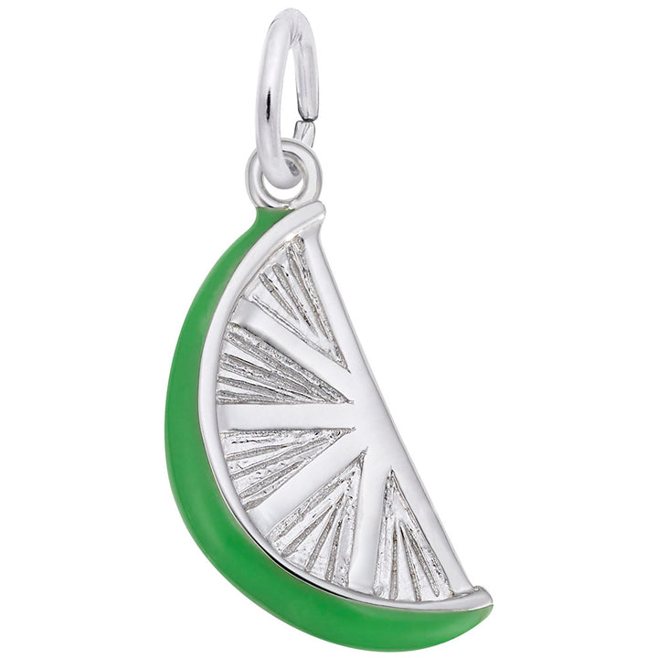 Rembrandt Charms 925 Sterling Silver Lime Slice Charm Pendant