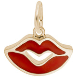 Rembrandt Charms Gold Plated Sterling Silver Sealed With A Kiss Charm Pendant
