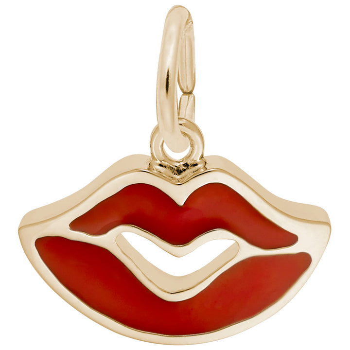 Rembrandt Charms Gold Plated Sterling Silver Sealed With A Kiss Charm Pendant