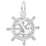 Rembrandt Charms 925 Sterling Silver Wheel & Anchor Charm Pendant