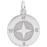 Rembrandt Charms Compass Charm Pendant Available in Gold or Sterling Silver