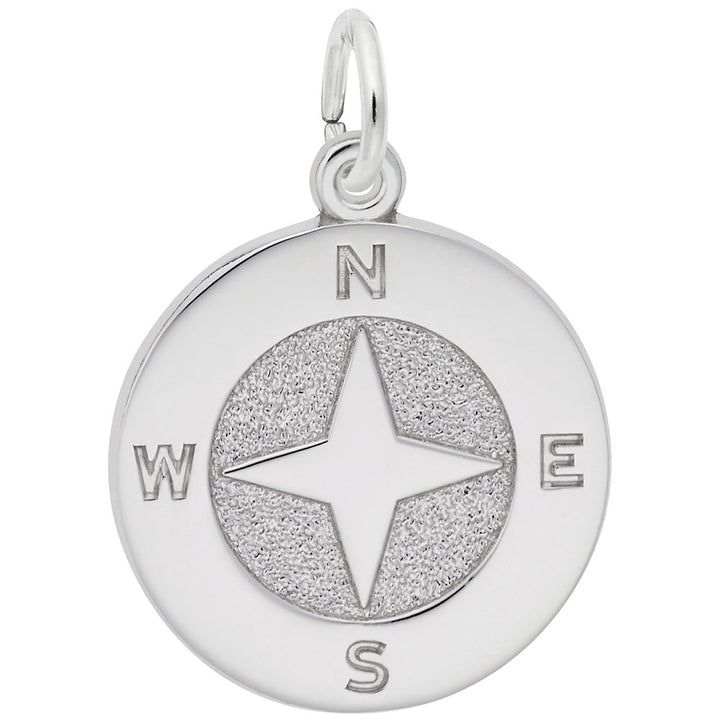 Rembrandt Charms 925 Sterling Silver Compass Charm Pendant