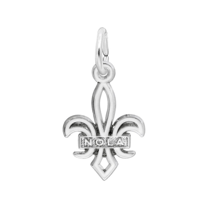 Rembrandt Charms Fleur De Lis - Nola Charm Pendant Available in Gold or Sterling Silver