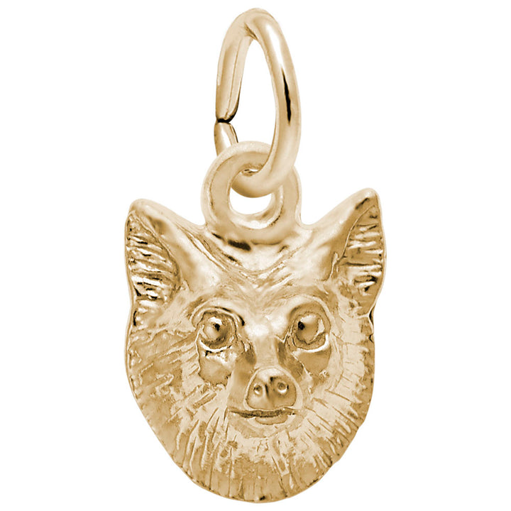 Rembrandt Charms Gold Plated Sterling Silver Fox Charm Pendant