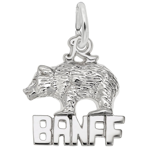 Rembrandt Charms Banff With Bear Charm Pendant Available in Gold or Sterling Silver