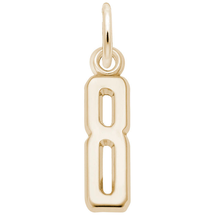 Rembrandt Charms 10K Yellow Gold Number 8 Charm Pendant