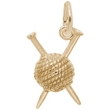 Rembrandt Charms 14K Yellow Gold Knitting Charm Pendant