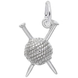 Rembrandt Charms Knitting Charm Pendant Available in Gold or Sterling Silver