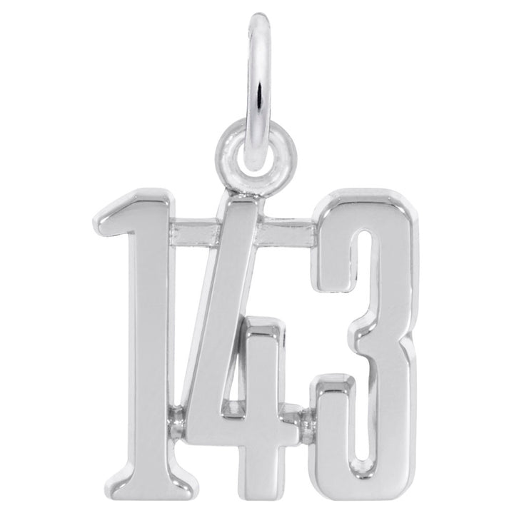 Rembrandt Charms 925 Sterling Silver 1-4-3   I Love You Charm Pendant