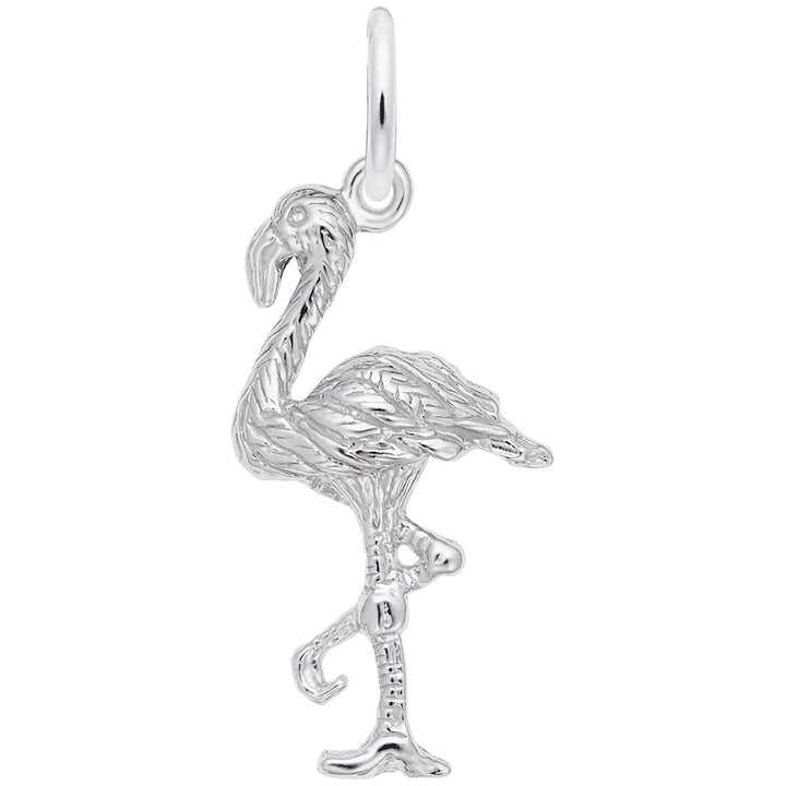 Rembrandt Charms Flamingo Charm Pendant Available in Gold or Sterling Silver