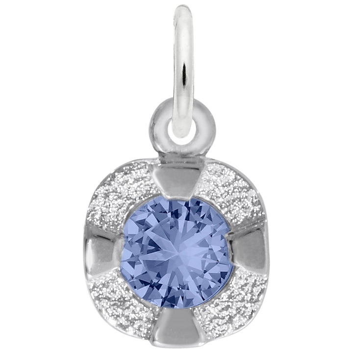 Rembrandt Charms Petite Birthstone - Sept Charm Pendant Available in Gold or Sterling Silver