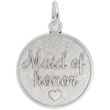 Rembrandt Charms Maid Of Honor Charm Pendant Available in Gold or Sterling Silver