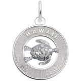 Rembrandt Charms 925 Sterling Silver Hawaii with Turtle Charm Pendant