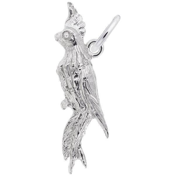 Rembrandt Charms Cockatoo Charm Pendant Available in Gold or Sterling Silver