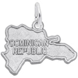 Rembrandt Charms 925 Sterling Silver Dominican Republic Map Charm Pendant