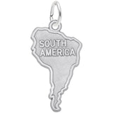 Rembrandt Charms South America Map Charm Pendant Available in Gold or Sterling Silver