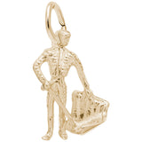 Rembrandt Charms Gold Plated Sterling Silver Bull Fighter Charm Pendant