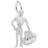 Rembrandt Charms 925 Sterling Silver Bull Fighter Charm Pendant