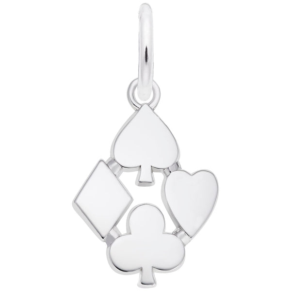 Rembrandt Charms Playing Card Symbols Charm Pendant Available in Gold or Sterling Silver