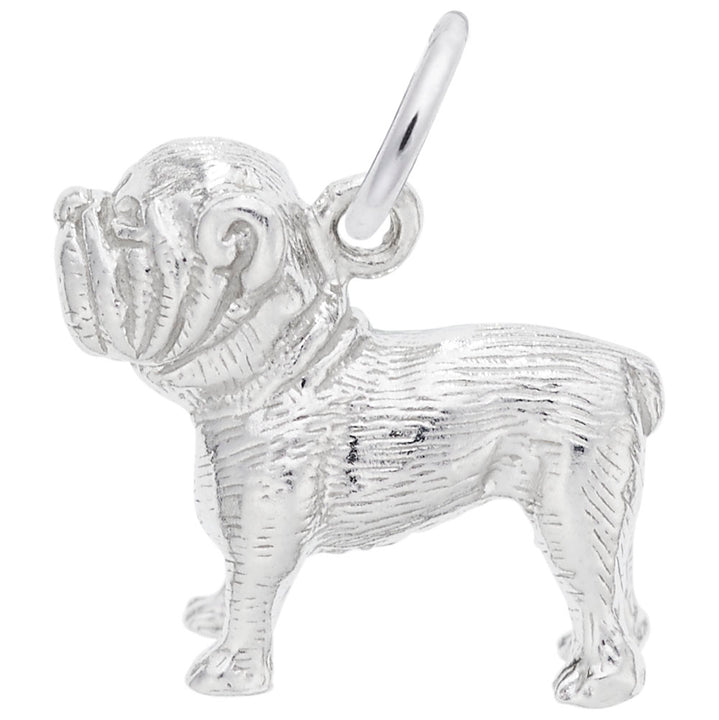 Rembrandt Charms Bulldog Charm Pendant Available in Gold or Sterling Silver
