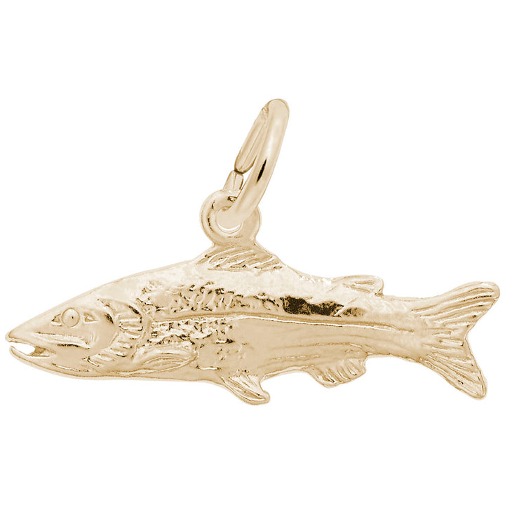 Rembrandt Charms Gold Plated Sterling Silver Fish Charm Pendant