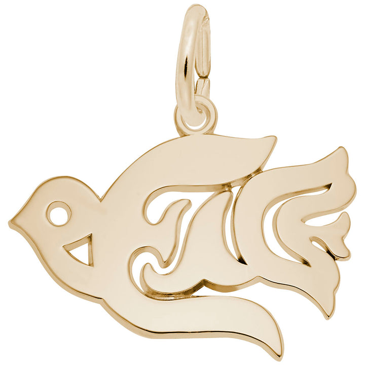 Rembrandt Charms Gold Plated Sterling Silver Peace Charm Pendant