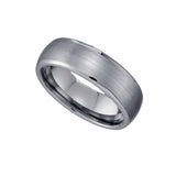 Tungsten Brushed Finish Comfort-fit 7mm Size-8 Mens Wedding Band