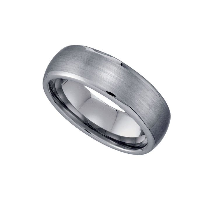 Tungsten Brushed Finish Comfort-fit 7mm Size-10 Mens Wedding Band