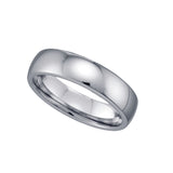 Tungsten Plain Dome Comfort-fit 6mm Size-9 Mens Wedding Band