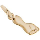 Rembrandt Charms Gold Plated Sterling Silver Footprint Charm Pendant