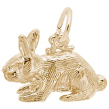 Rembrandt Charms Gold Plated Sterling Silver Rabbit Charm Pendant