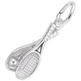 Rembrandt Charms 925 Sterling Silver Tennis Racquet Charm Pendant